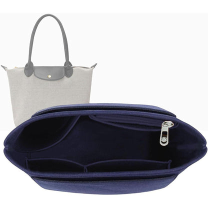 Handtaschen-Organizer Filz Marineblau Klein