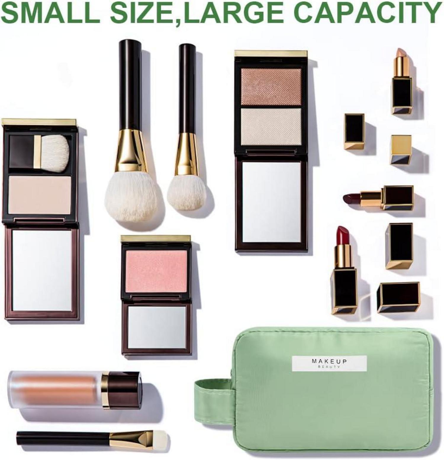 Aucuu Wasserdichte Kosmetiktasche Reise Make-up-Tasche Grün