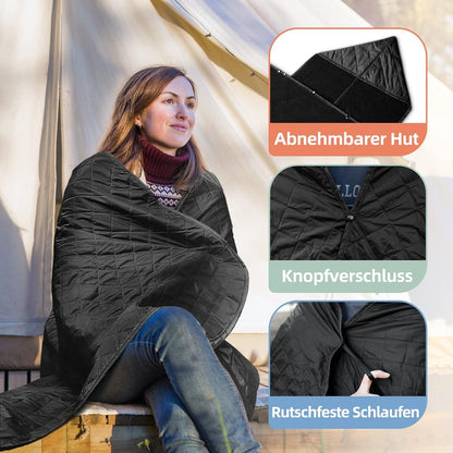 Wasserdichte Outdoor Picknickdecke 140x200cm Schwarz