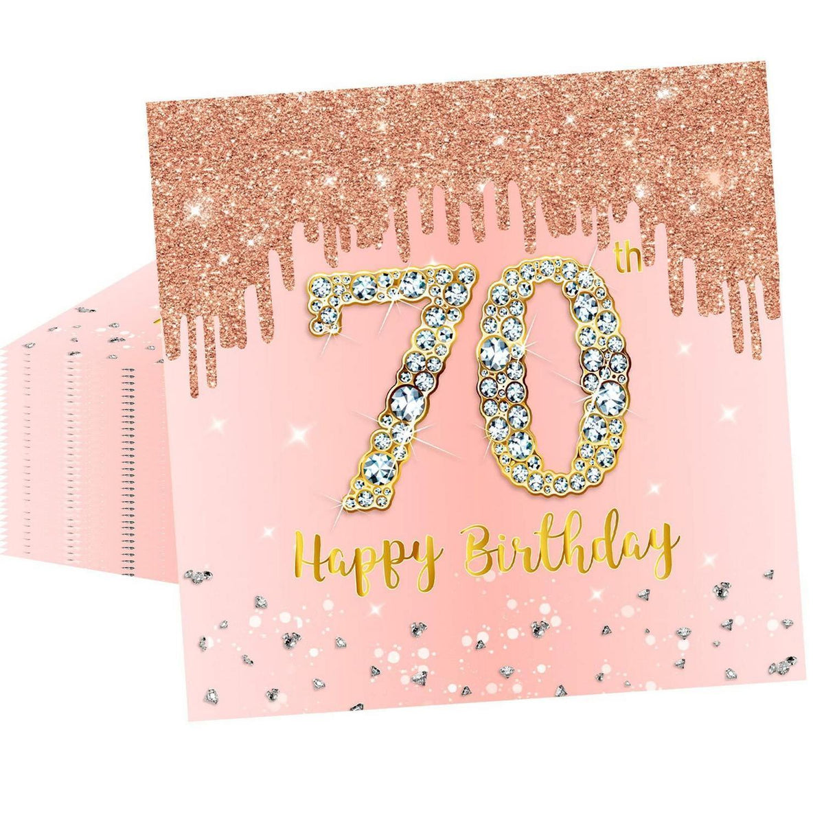20 Servietten Roségold 70. Geburtstag Partydeko