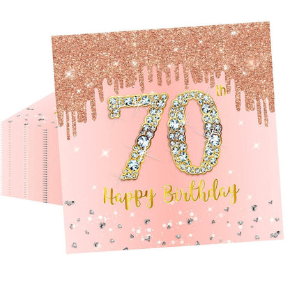 20 Servietten Roségold 70. Geburtstag Partydeko