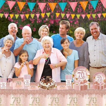 20 Servietten Roségold 70. Geburtstag Partydeko