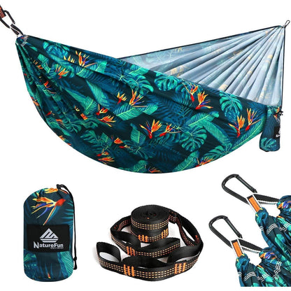 Ultraleichte Reise-Hängematte 300kg | 275x140cm Tropische Pflanzen