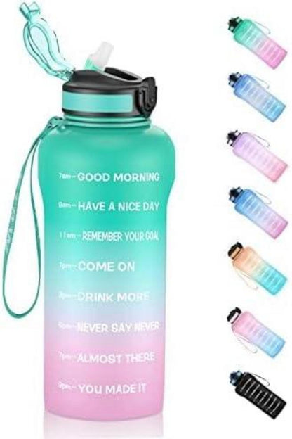 ETDW Sport Trinkflasche 2 Liter Strohhalm BPA Frei Auslaufsicher