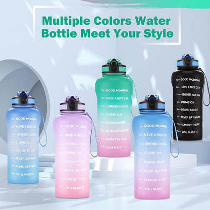 2L Trinkflasche mit Strohhalme Sportflasche BPA Frei Lecksicher