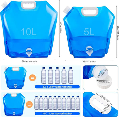 Heyu-Lotus Faltbarer Wasserkanister 5L Trinkwasser Hahn