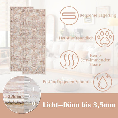 Vintage Küchenläufer 60x210 cm – Rot Ziegelrot