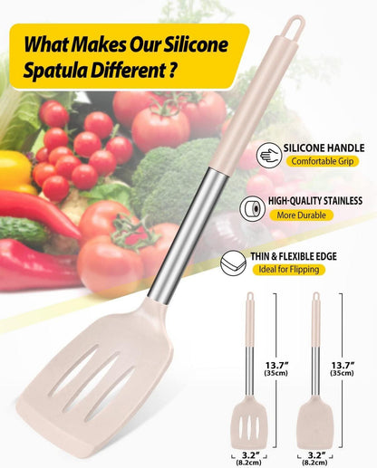 Silikon Pfannenwender Set Antihaft hitzebeständig BPA-frei 2