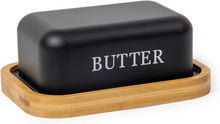 Butterdose mit Bambusdeckel für frische Butter 250g