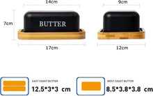 Butterdose mit Bambusdeckel für 250 g Butter aus Edelstahl