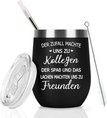 Livole Abschiedsgeschenk Kollegen 350ml 12oz Edelstahl Weinbecher