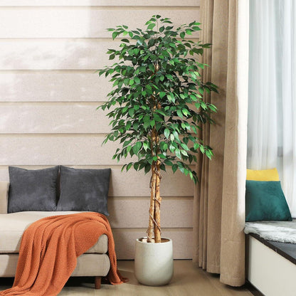 Künstlicher Ficusbaum 180 cm - Große Kunstpflanze für Innen Außen