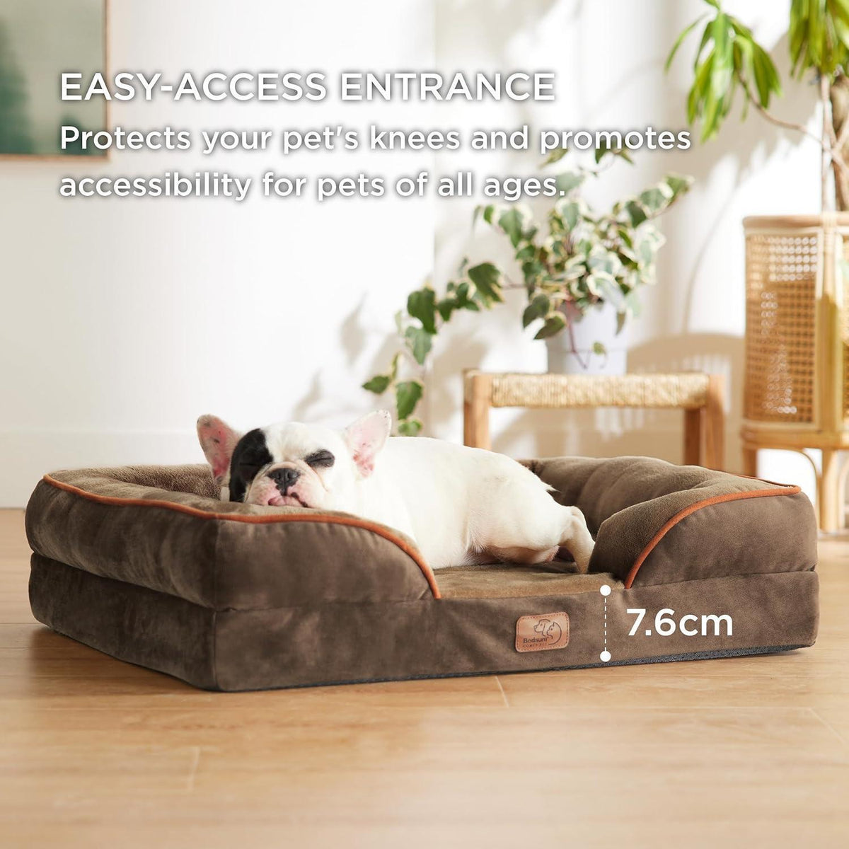 Orthopädisches Hundebett 71x58 cm, braun