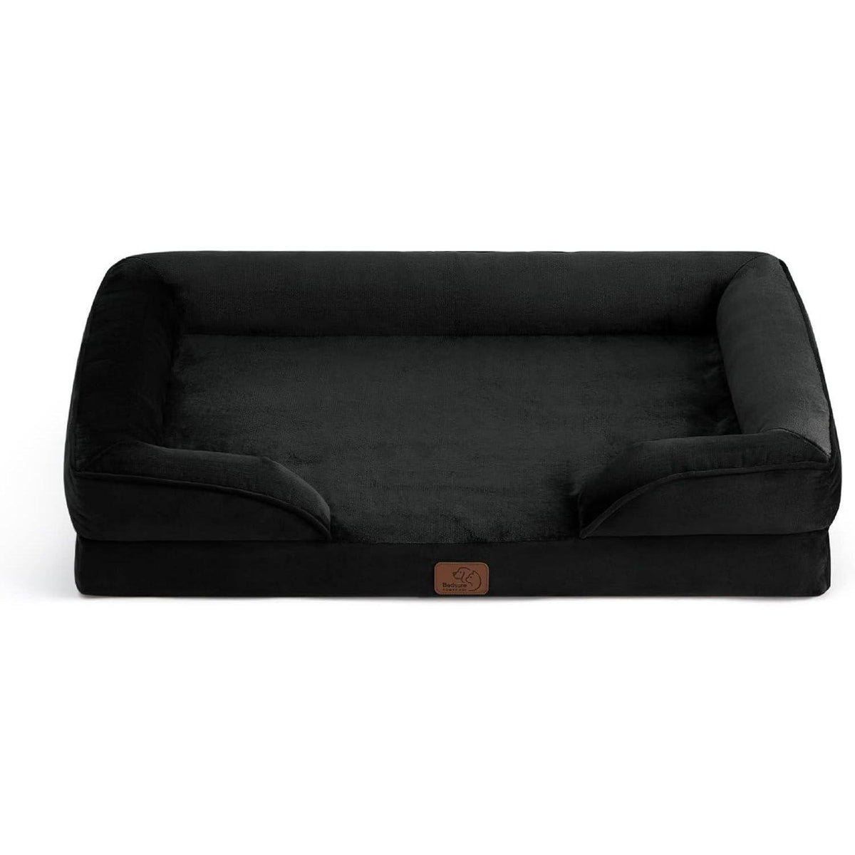 Orthopädisches Hundebett L 89x63 cm, Ergonomisches Hundesofa Schwarz