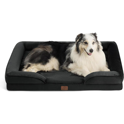 Orthopädisches Hundebett XL, 106x80cm, Schwarz