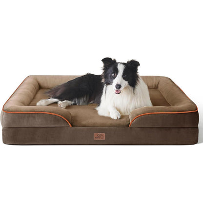 Orthopädisches Hundebett L 89x63cm, braun