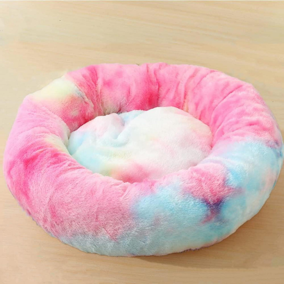 Flauschiges Hundebett Rund 90cm Rosa A
