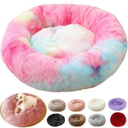 Flauschiges Hundebett Rund 100cm Rosa A