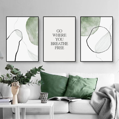 3-teiliges Poster Set: Natur & Blumen, 30x40cm