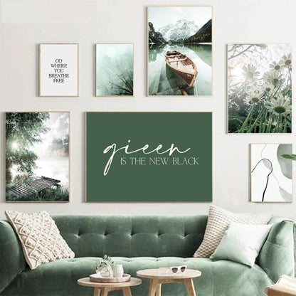 3-teiliges Poster Set: See, Wald, Blume | 40x50cm
