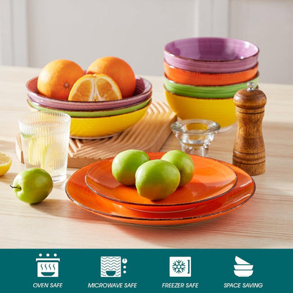 Steingut Speiseteller Set 6 Personen Ø 26,8 cm