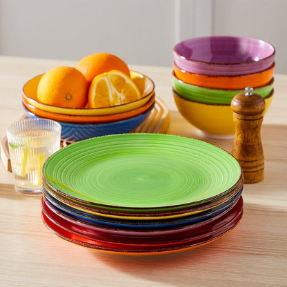 Steingut Speiseteller Set 6 Personen Ø 26,8 cm
