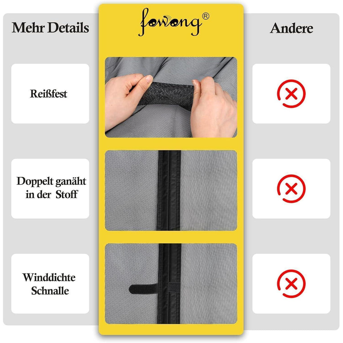 Magnet Fliegengitter Tür 160x230cm Katzen Sicher Schwarz