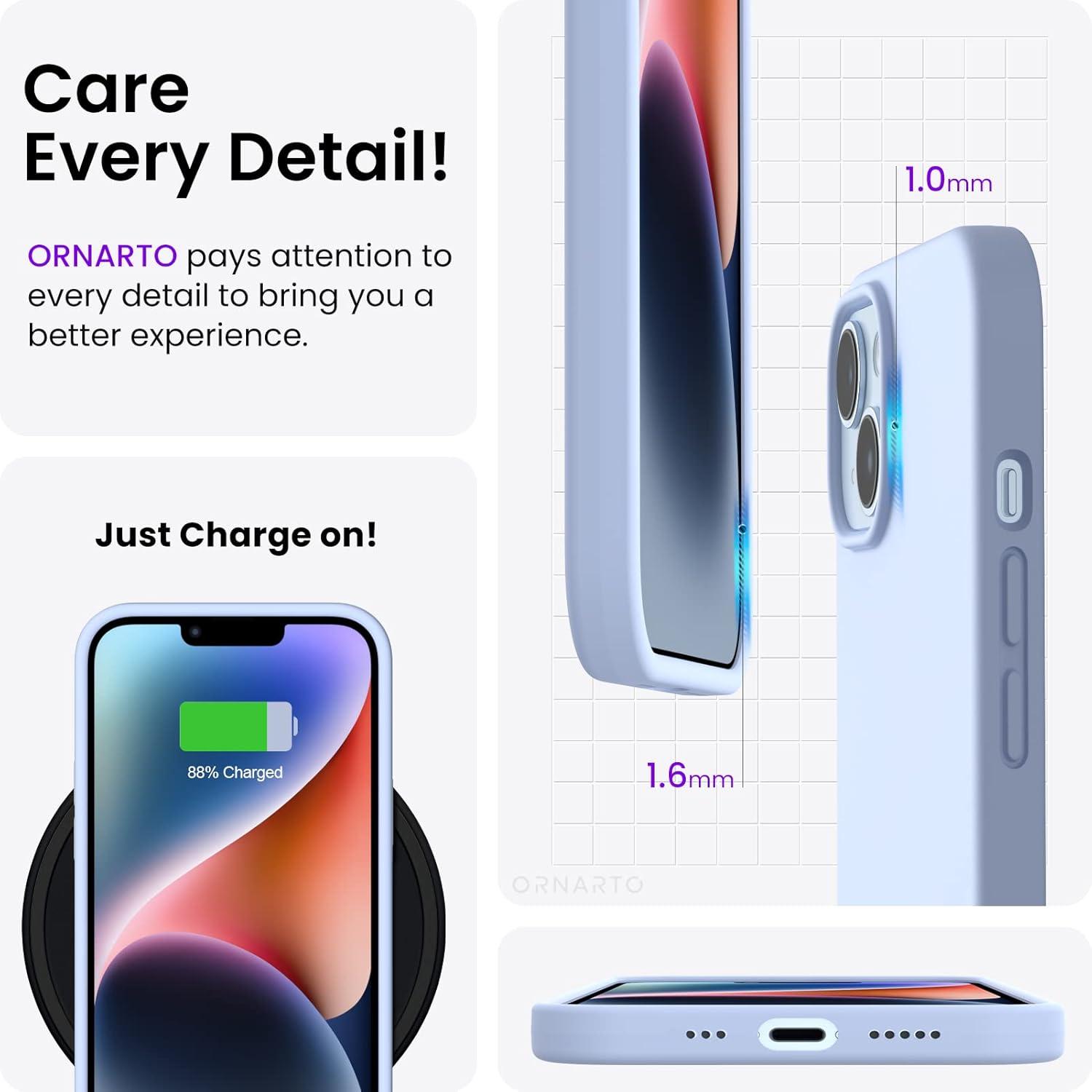 Silikon Hülle kompatibel mit iPhone 14 6,1 Zoll 2022 Ultra Dünn Baby Blau