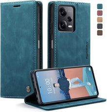 Xiaomi Redmi Note 12 Pro 5G Hülle Premium Leder Flip Tasche Magnet