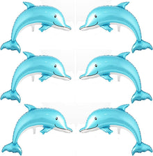6er Pack Delfin Luftballons 117 cm Meerjungfrauen Party Deko