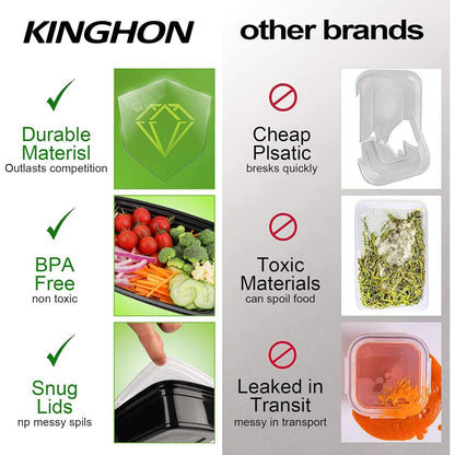 3-Fach Meal Prep Container Bento Lunch Boxen BPA Frei 10er