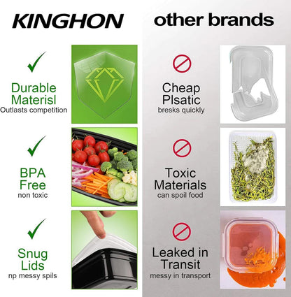3-Fach Meal Prep Container Bento Lunch Boxen BPA Frei 10er