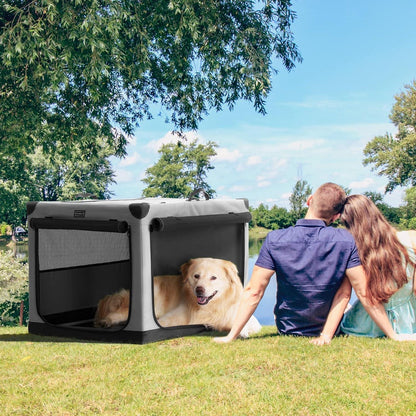 Faltbare Hundebox mit Stoffbezug – Sicher & Komfortabel für Reisen