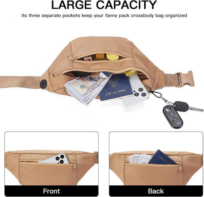 Telena Gürteltasche Damen Herren Canvas Outdoor Reisen Einkaufen