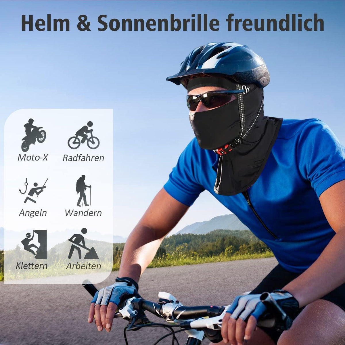 Sommer Sturmhaube Kühlung UV-Schutz | Atmungsaktiv & Vielseitig