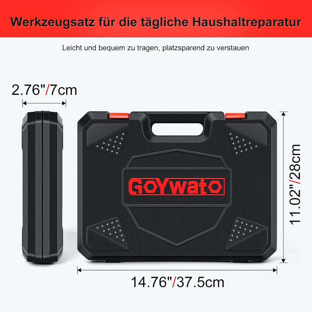 Werkzeugkoffer 214 tlg Profi Gefüllt Steckschlüsselsatz Ratsche Rot