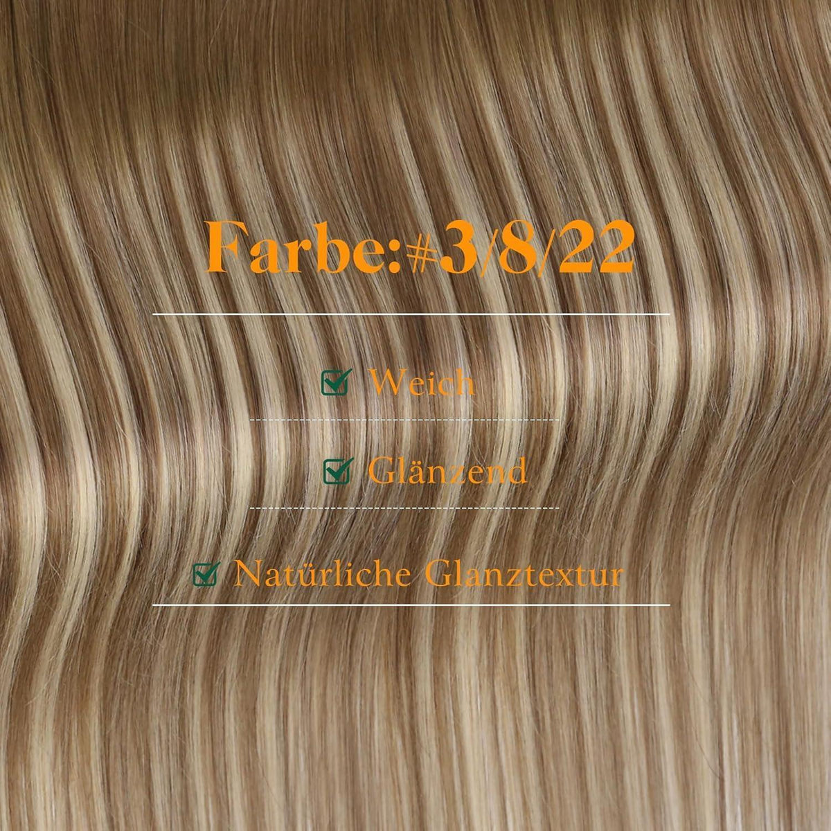 Echthaar Tape Extensions Ombre Blond 55cm - 50g