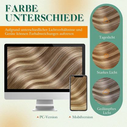 Echthaar Tape Extensions Ombre Blond 55cm - 50g