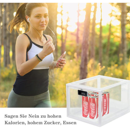 Abschließbare Aufbewahrungsbox, faltbar, 3 Stück, Weiß