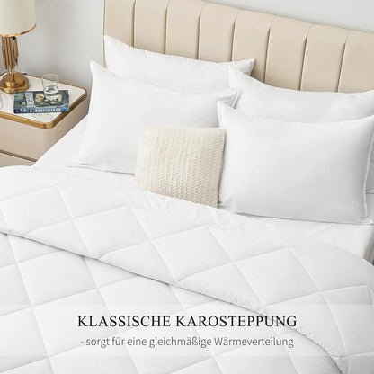 Bettdecke 155x220 4 Jahreszeiten knöpfbar 2teilig dünn Sommerdecke und