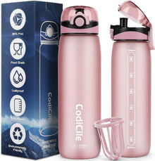 Sport Trinkflasche 1L BPA-frei Tritan Zeitmarkierung & Filter