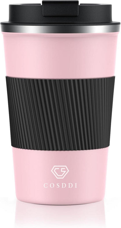 Isolierbecher Edelstahl Travel Mug 380ml Vakuum Reisebecher Autobecher