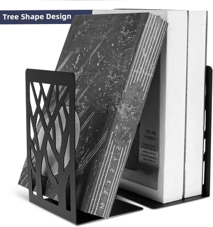 Moderne Metall Buchstützen für Regal, 12X9X16cm, Schwarz 2er Set