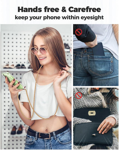 Handykette Handyhülle für Samsung Galaxy A14 - Rainbow Silicon Case mit Band
