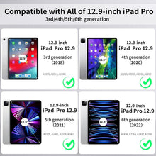 EasyAcc iPad Pro 12.9 Hülle Schwarz Stifthalter TPU