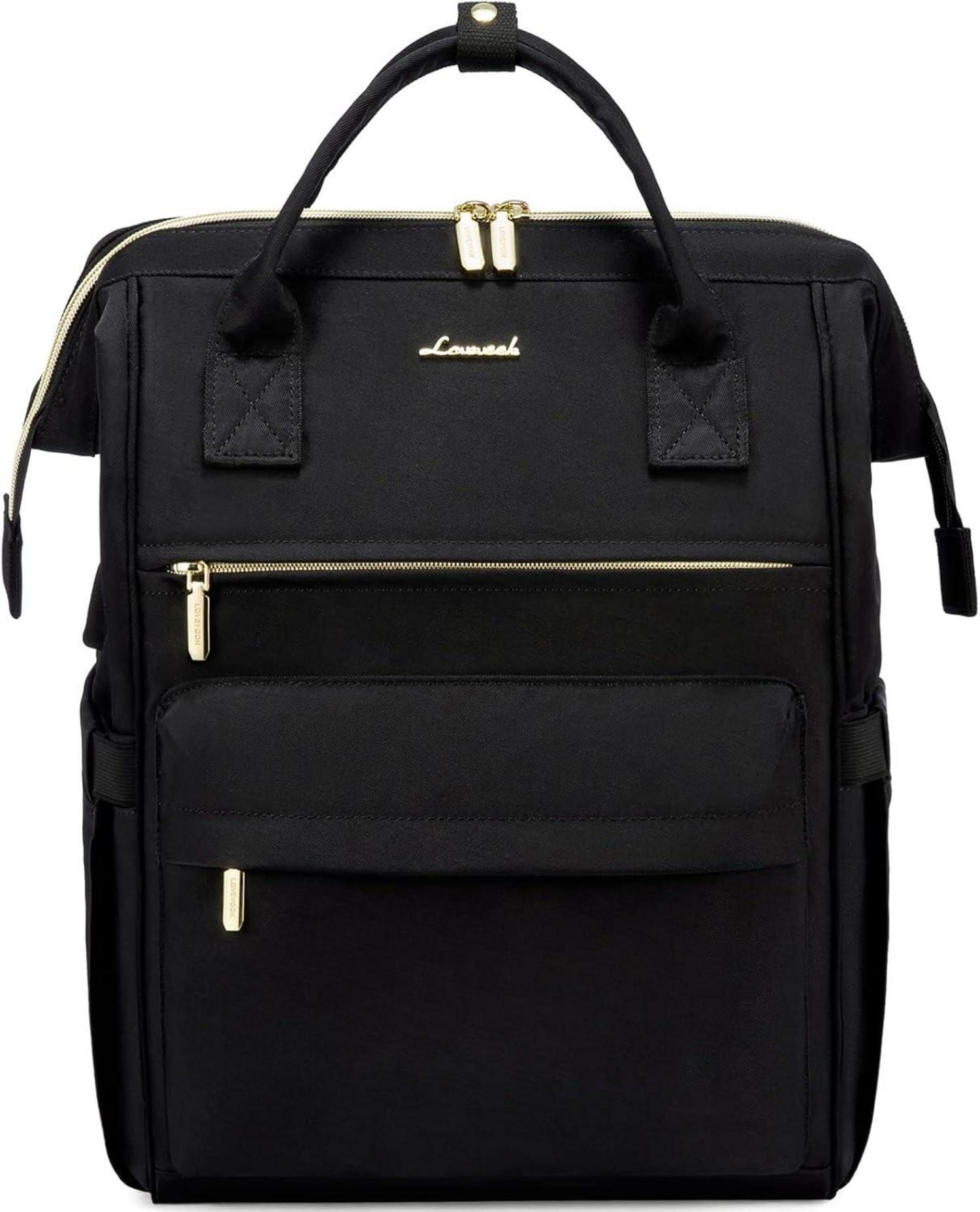 15,6 Zoll Laptop Schulrucksack mit USB Ladeanschluss Schwarz