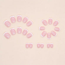 Kurze Square Rosen Nude Pink Press on Nails mit Kleber
