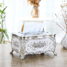 Retro Europäische Taschentuchbox Acryl Silber | Dekoratives Geschenk