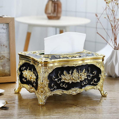 Retro Europäische Taschentuchbox Acryl Silber | Dekoratives Geschenk
