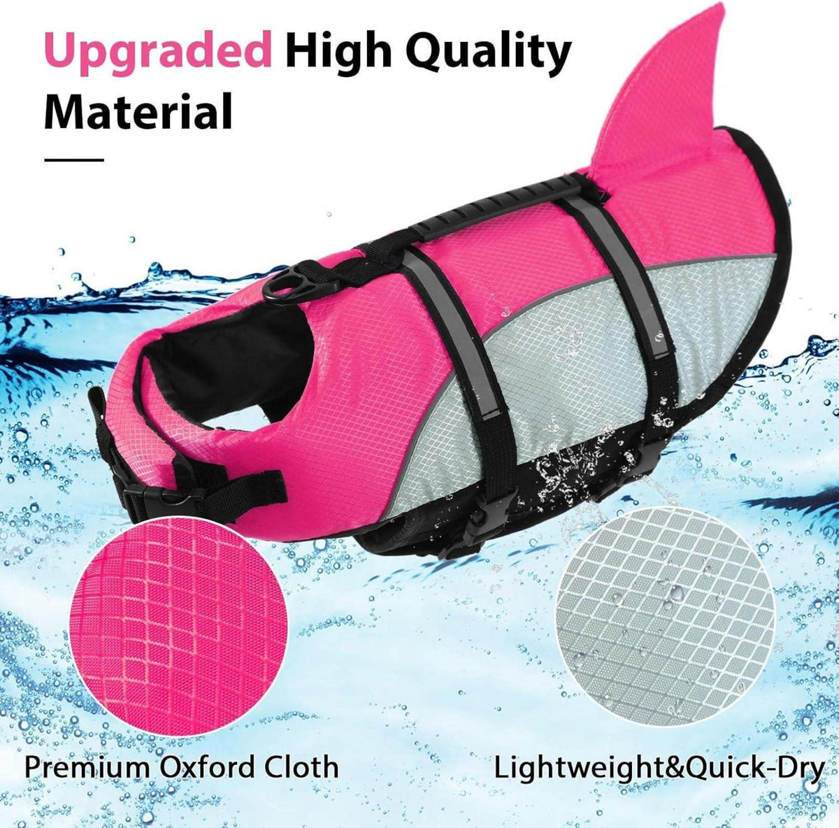 Hundeschwimmweste für kleine bis mittelgroße Hunde PinkN M